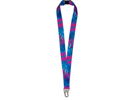 Ланъярд 2,5 см под сублимацию с большим карабином и замком обрыва