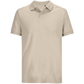 Рубашка поло унисекс Pacific, бежевая (льняная) Рубашка поло унисекс Pacific, бежевая (льняная)