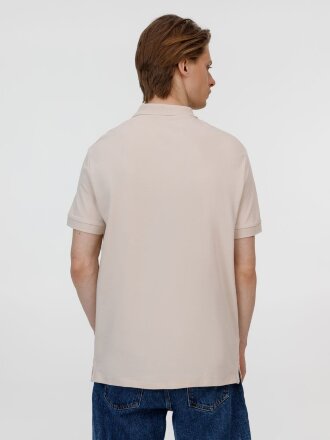 Рубашка поло унисекс Pacific, бежевая (льняная) Рубашка поло унисекс Pacific, бежевая (льняная)