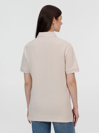 Рубашка поло унисекс Pacific, бежевая (льняная) Рубашка поло унисекс Pacific, бежевая (льняная)