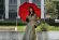 Зонт складной Monsoon, красный