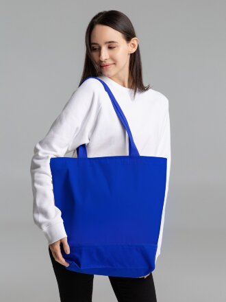 Сумка для покупок на молнии Shopaholic Zip, синяя Сумка для покупок на молнии Shopaholic Zip, синяя