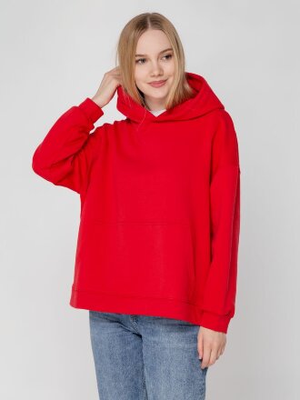 Худи оверсайз унисекс Outshine, красное Худи оверсайз унисекс Outshine, красное