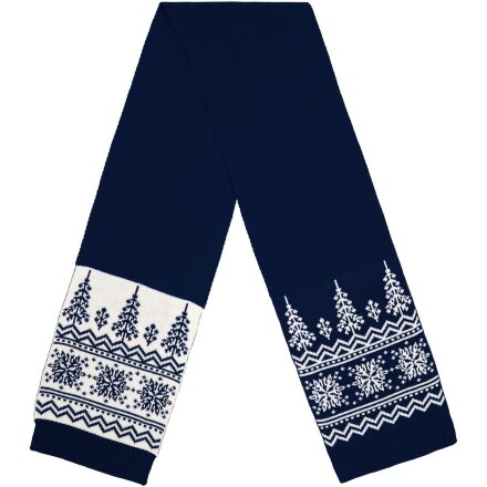 Шарф Elnik, синий с молочно-белым Шарф Elnik, синий с молочно-белым