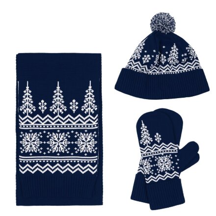 Шарф Elnik, синий с молочно-белым Шарф Elnik, синий с молочно-белым