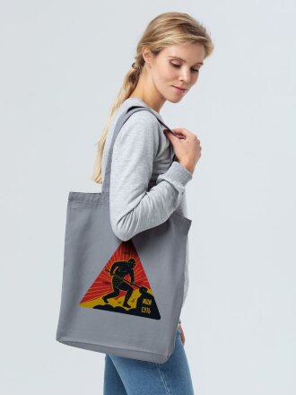 Холщовая сумка «Ищи суть», серая Холщовая сумка «Ищи суть», серая