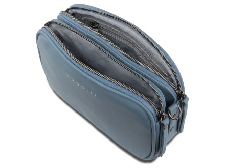 Сумка кросс-боди женская BUGATTI Almata, голубая, полиуретан, 21,5х6х15 см Сумка кросс-боди женская BUGATTI Almata, голубая, полиуретан, 21,5х6х15 см