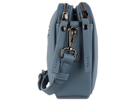 Сумка кросс-боди женская BUGATTI Almata, голубая, полиуретан, 21,5х6х15 см Сумка кросс-боди женская BUGATTI Almata, голубая, полиуретан, 21,5х6х15 см