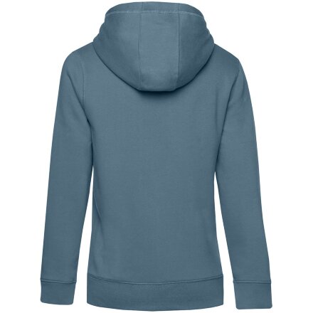 Толстовка с капюшоном женская Queen, серо-синяя Толстовка с капюшоном женская Queen, серо-синяя