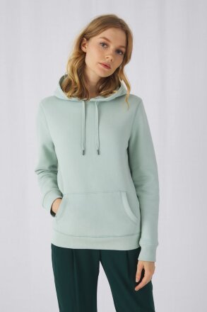 Толстовка с капюшоном женская Queen, серо-синяя Толстовка с капюшоном женская Queen, серо-синяя