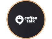 Беспроводное зарядное устройство с подсветкой лого Reedia S3, 15 Вт, бамбук, черный