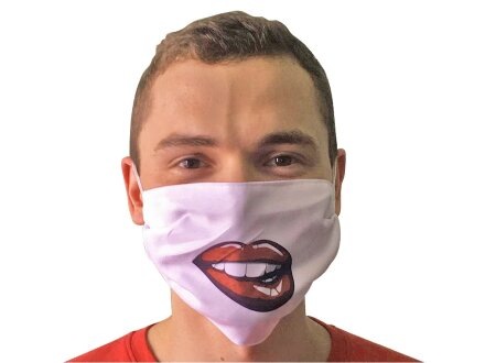 Маска для лица многоразовая для сублимации, размер M-L, белый Маска для лица многоразовая для сублимации, размер M-L, белый