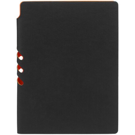 Ежедневник Flexpen Black, недатированный, черный со светло-оранжевым Ежедневник Flexpen Black, недатированный, черный со светло-оранжевым