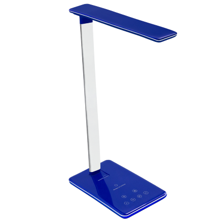Настольная лампа c беспроводной зарядкой Lumos Ultramarine, синяя