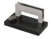 Подставка для визиток Круиз, серебристый/черный Подставка для визиток Круиз, серебристый/черный