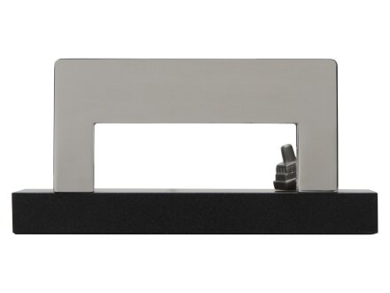 Подставка для визиток Круиз, серебристый/черный Подставка для визиток Круиз, серебристый/черный