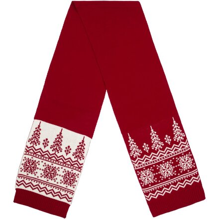 Шарф Elnik, красный с молочно-белым Шарф Elnik, красный с молочно-белым