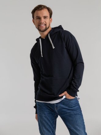 Толстовка с капюшоном Unit Kirenga, темно-синяя Толстовка с капюшоном Unit Kirenga, темно-синяя