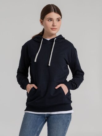 Толстовка с капюшоном Unit Kirenga, темно-синяя Толстовка с капюшоном Unit Kirenga, темно-синяя