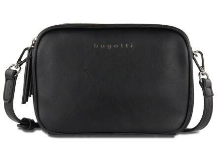 Сумка кросс-боди женская BUGATTI Almata, чёрная, полиуретан, 21,5х6х15 см Сумка кросс-боди женская BUGATTI Almata, чёрная, полиуретан, 21,5х6х15 см