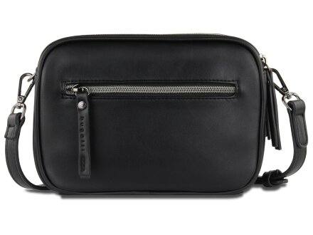 Сумка кросс-боди женская BUGATTI Almata, чёрная, полиуретан, 21,5х6х15 см Сумка кросс-боди женская BUGATTI Almata, чёрная, полиуретан, 21,5х6х15 см