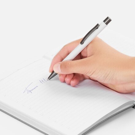 Ручка шариковая Atento Soft Touch, белая Ручка шариковая Atento Soft Touch, белая