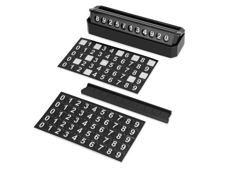 Табличка Tempark с номером телефона для временной парковки, черный Табличка Tempark с номером телефона для временной парковки, черный