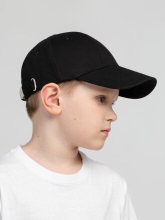 Бейсболка детская Capture Kids, черная Бейсболка детская Capture Kids, черная