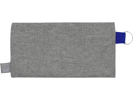 Универсальный пенал из переработанного полиэстера RPET Holder, серый/синий Универсальный пенал из переработанного полиэстера RPET Holder, серый/синий