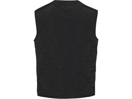 Quartz утепленный жилет унисекс из переработанного материала GRS - сплошной черный