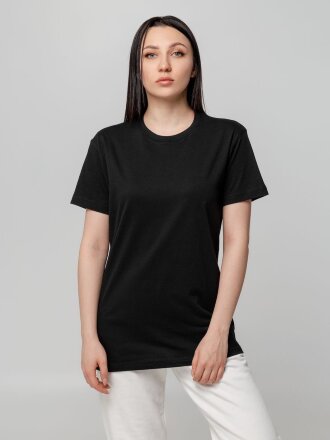 Футболка унисекс T-bolka 140, черная Футболка унисекс T-bolka 140, черная