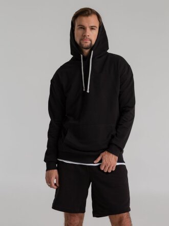 Толстовка с капюшоном Unit Kirenga, черная Толстовка с капюшоном Unit Kirenga, черная