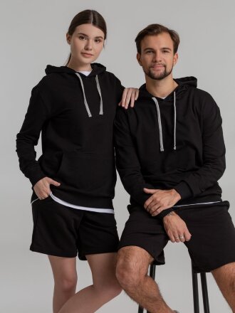 Толстовка с капюшоном Unit Kirenga, черная Толстовка с капюшоном Unit Kirenga, черная