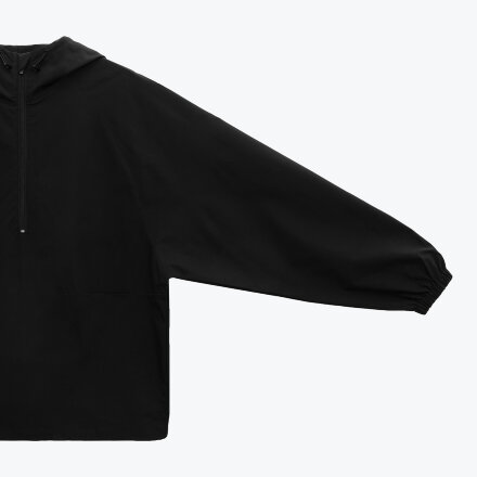 Ветровка (анорак) оверсайз унисекс RISSMAN, черная, размер XS/S Ветровка (анорак) оверсайз унисекс RISSMAN, черная, размер XS/S