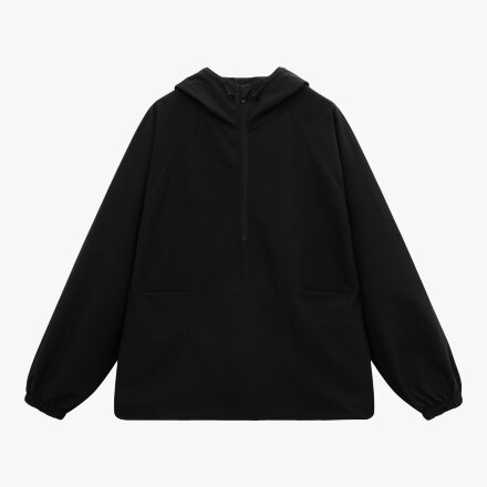 Ветровка (анорак) оверсайз унисекс RISSMAN, черная, размер XS/S Ветровка (анорак) оверсайз унисекс RISSMAN, черная, размер XS/S