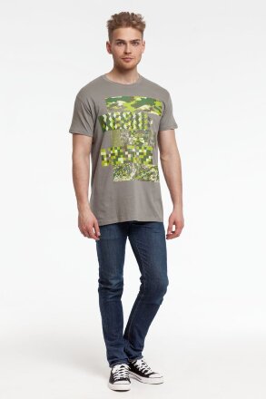 Футболка «Искусство камуфляжа», серая (стальная) Футболка «Искусство камуфляжа», серая (стальная)