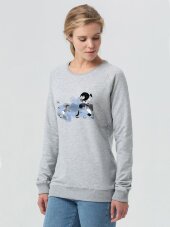 Свитшот женский «Не вы ли были у Невы», серый меланж Свитшот женский «Не вы ли были у Невы», серый меланж