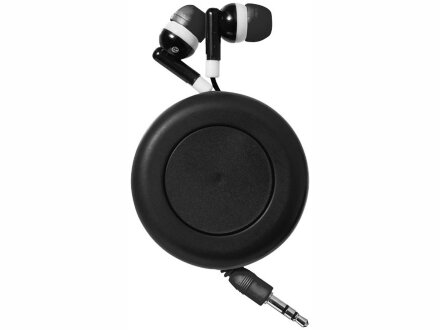 Наушники Reely с выдвижным проводом, черный Наушники Reely с выдвижным проводом, черный