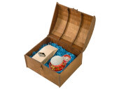 Подарочный набор: чайная пара, чай Малина с мятой Подарочный набор: чайная пара, чай Малина с мятой