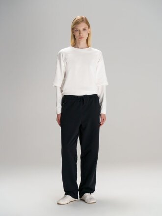 Футболка оверсайз с двойным рукавом Kosmos, молочно-белая Футболка оверсайз с двойным рукавом Kosmos, молочно-белая