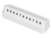 Табличка Tempark с номером телефона для временной парковки, белый Табличка Tempark с номером телефона для временной парковки, белый