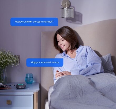 Умная колонка «Капсула Мини» с помощником «Маруся», темно-серая Умная колонка «Капсула Мини» с помощником «Маруся», темно-серая