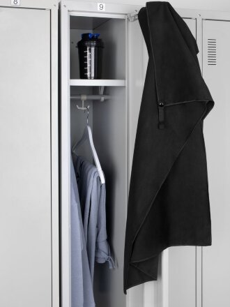 Полотенце спортивное Snaab, черное Полотенце спортивное Snaab, черное