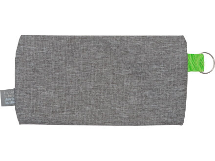 Универсальный пенал из переработанного полиэстера RPET Holder, серый/зеленый Универсальный пенал из переработанного полиэстера RPET Holder, серый/зеленый