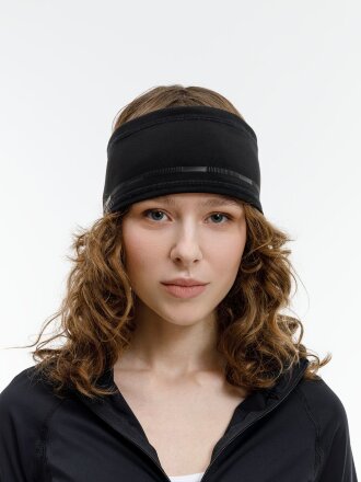 Спортивная повязка утепленная Jogge, черная Спортивная повязка утепленная Jogge, черная