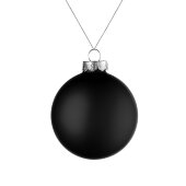 Елочный шар Finery Matt, 8 см, матовый черный Елочный шар Finery Matt, 8 см, матовый черный