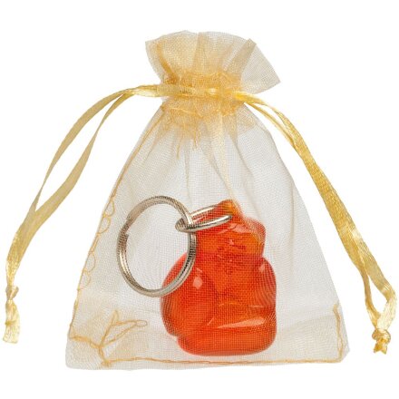 Брелок Fight, оранжевый, прозрачный Брелок Fight, оранжевый, прозрачный