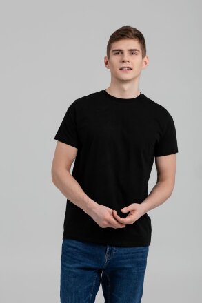 Футболка унисекс T-bolka 160 Original, черная Футболка унисекс T-bolka 160 Original, черная