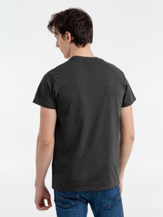 Футболка мужская Regent Fit 150, черный меланж Футболка мужская Regent Fit 150, черный меланж