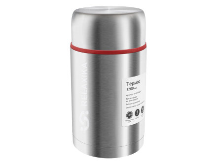 Термос для еды Relaxika 301 в чехле, 1200 мл, стальной Термос для еды Relaxika 301 в чехле, 1200 мл, стальной